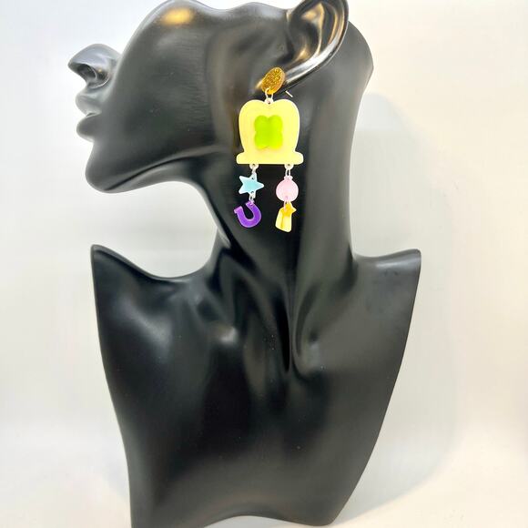 Lucky Charms Earrings - St Patricks Earrings - Rainbow Earrings - Cereal Earring - Picture 8 of 10